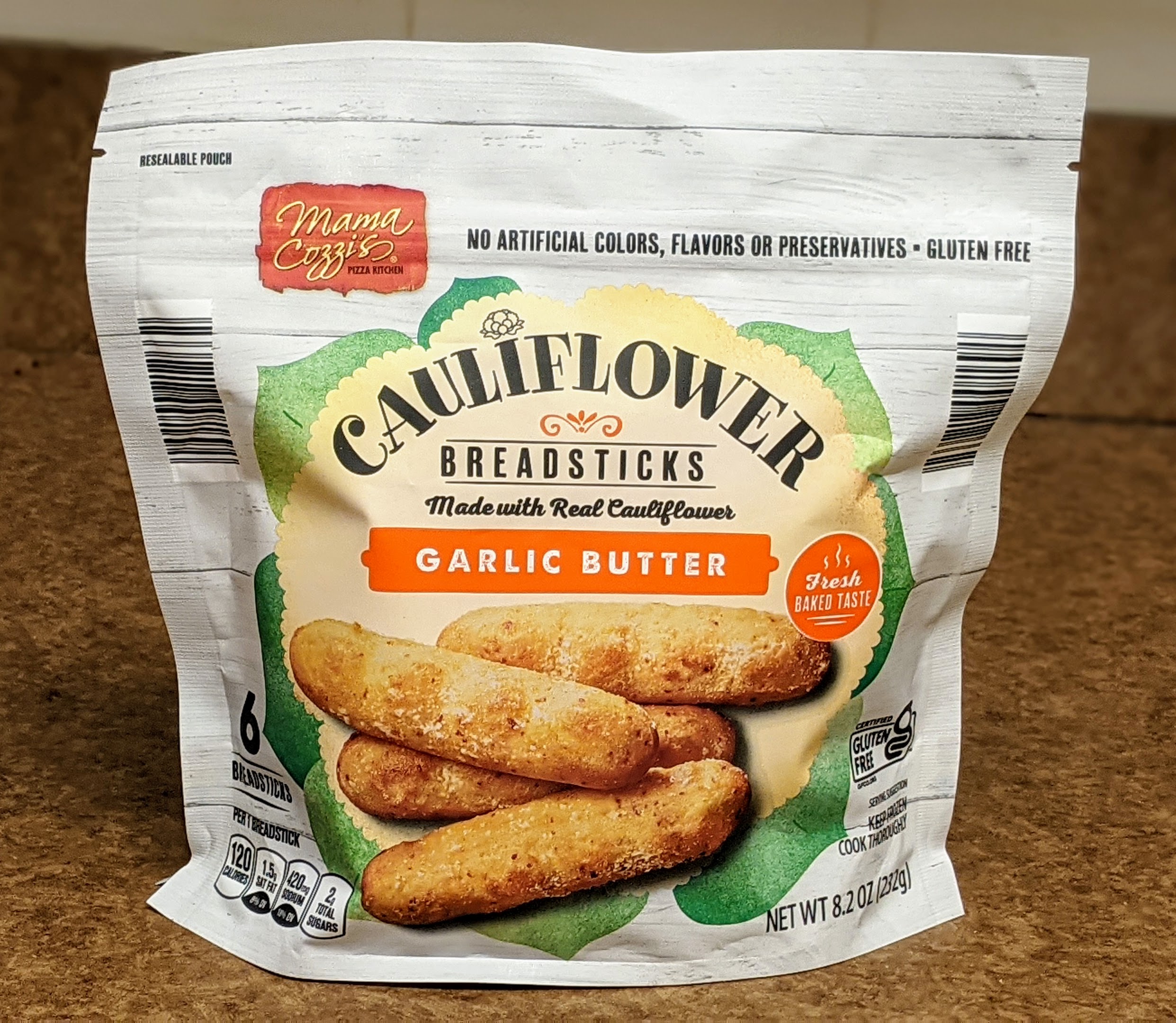 Mama Cozzi’s Cauliflower Breadsticks Gluten Intolerance Group of